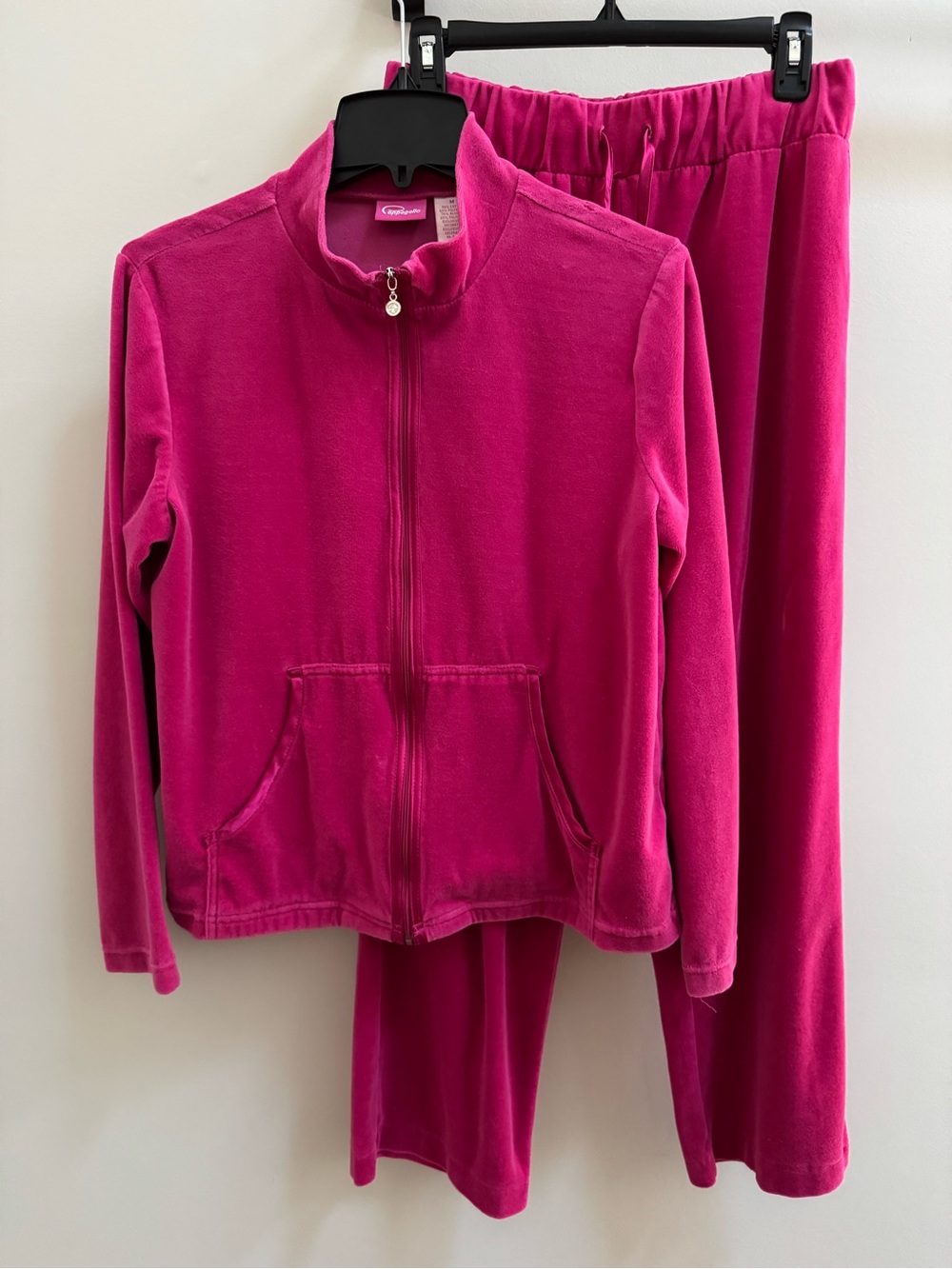 Pappagallo Velour Tracksuit Set Fuchsia Pink Magenta Mixed Size S M